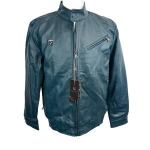 VG World Collections Faux leather men's jacket, size large